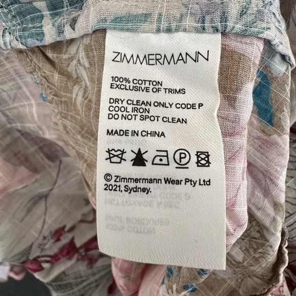 ZIMMERMANN Cassia Patchwork Floral Print Wrap Midi Dress - Picture 11 of 14